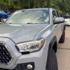 A car detail of a Toyota Tacoma