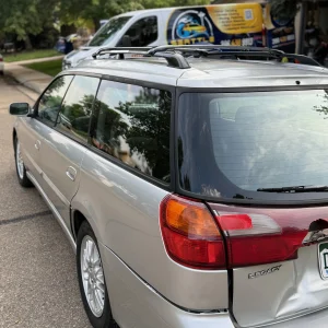 A car detail of a Subaru Legacy Wagon